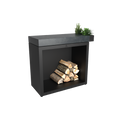 OFYR Butcher Block Storage 90 Black Ceramic Dark Grey