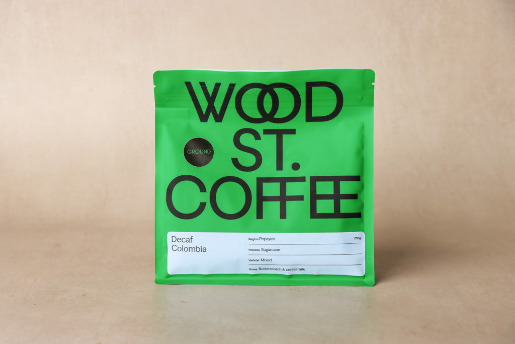 Ground Columbian Decaf Coffee - Wood St Coffee - 250g